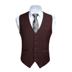 Formal Suit Vest - BROWN Business Suit Vest, Business Vest, Wedding Vest, Formal Suit, Valentines Day Birthday, Graduation Ceremony, Formal Suits, Suit Vest, Mens Neck Ties