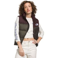 Has it really been over twenty years? Take a look back in time with a little help from the 1996 Retro Nuptse Vest by The North Face. Inspired by the iconic design of the original 1996 Nuptse Vest, you can amp up the nostalgia while keeping nice and cozy. The boxy silhouette, overstuffed baffles, and original shiny ripstop fabric really hone into the '90s style while still providing durability and warmth. The 700-fill goose down that's providing you with all that warmth is certified to the Boxy Vest, Nuptse Vest, The North Face 1996 Retro Nuptse, The North Face 1996, North Face 1996, Brown Puffer, Weather Icons, North Face Coat, Ripstop Fabric