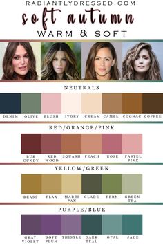 Cool Autumn Color Palette, Radiantly Dressed, Autumn Color Palette Fashion, Deep Autumn Color Palette, Autumn Skin, Style Help