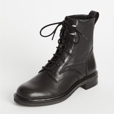 Worn Once Don’t Like The Style On Me. Elegant Leather Combat Boots For Formal Wear, Elegant Leather Combat Boots For Formal Occasions, Chic Medium Width Lace-up Boots For Work, Business Leather Lace-up Boots, Business Lace-up Leather Boots, Elegant Combat Boots With Round Toe For Formal Occasions, Elegant Formal Combat Boots With Round Toe, Elegant Combat Boots For Fall Workwear, Elegant Fall Combat Boots For Workwear