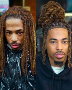 Peak A Boo Dreadlocks, Men Dreads Styles Black Man Bun, Edge Up With Dreads Men, Peak A Boo Soft Locs, Lox Styles Men, Locs With Fade, Dread Hairstyles For Men Medium, Dread Color Ideas Locs For Men, Long Loc Styles For Men