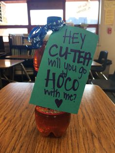 Such a cute way to ask someone to a dance! #prom #hoco Will You Go To Homecoming With Me, Cute Ways To Ask Someone To A Dance, Creative Ways To Ask Someone Out, Proposal Poster Ideas, Marching Band Couples, Asking Out Ideas, Hoco Looks, Sweethearts Dance, Cute Dance Proposals