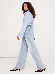 The Icon Classic Wide-Leg Jean | Banana Republic 2024 Wishes, Regenerative Farming, Party Sale, Home Free, The Land, Summer Sale, New Woman, Leg Jeans, Banana Republic