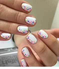 70 Simple Nail Design Ideas That Are Actually Easy Kids nail designs Kids Nail Designs, Polka Dot Nail Art, Unghie Sfumate, Dot Nail Art, Cute Nail Art Designs, Dots Nails, Cute Gel Nails, Nails For Kids, Cute Nail Art