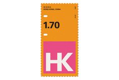 a yellow and pink ticket with the letter k on it's side, in front of a white background