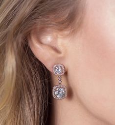 Wedding Earrings, Wedding Jewelry, bridal earrings, drop earrings, dangle earrings, swarovski earrings ► Spend $200 | Receive 10% OFF Your Order with Code: 10OFF200 ► Please note in your order when your wedding date is MATERIALS & MEASUREMENTS: - 18K White Gold, Gold or Rose Gold over brass - Cubic Zirconia Pave Crystals - Height 1 in (2.5 cm) x Width 0.5 in (1.3 cm) - Hypoallergenic post ALSO AVAILABLE IN: ► SILVER https://www.etsy.com/listing/518575468/ COMPLETE THE LOOK ► MATCHING NECKLAC Cushion Cut Earrings, Jewelry Rose Gold, Gold Earrings Wedding, Bridal Earrings Drop, Gold Bridal Earrings, Back Necklace, Gold Statement Earrings, Jewelry Bridal, Cubic Zirconia Earrings