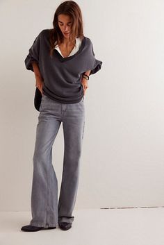 We The Free Tinsley Baggy High-Rise Jeans Relaxed Jeans For Fall, Trendy Fall Jeans For Casual Gatherings, Relaxed Jeans With Pockets For Fall, Relaxed Bottoms For Elevated Casual Fall Wear, Baggy Jeans For Everyday Fall Wear, Relaxed Workwear Bottoms For Fall, Relaxed Wide Leg Jeans For Fall, Relaxed Fall Workwear Bottoms, Chic Oversized Everyday Bottoms