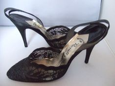 Black Heels Vintage, Black Vintage Heels, Black Prom Shoes, Vintage Black Heels, 2000s Shoes, Cute Heels