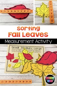 the fall leaves measurement activity for kids