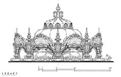 an architectural drawing of a carousel