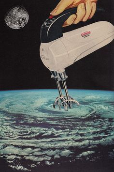 an artist's rendering of a space shuttle flying over the earth