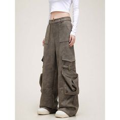 Unisex Retro Straight-Leg Logging Cargo Pants  Material: Polyester  Size: S, M, L, XL Color: Brown,  Season: Spring, Fall, Winter   Occasion: Leisure, Outdoor, Daily, Vacation,Fall Outfits Baggy High Waist Khaki Wide Leg Pants, Baggy Khaki Bottoms, Baggy Full-length Khaki Bottoms, Baggy Wide Leg Khaki Bottoms, Baggy High Waist Utility Wide Leg Pants, Baggy High-waist Wide Leg Utility Pants, Baggy Pants With Multiple Pockets For Fall, Baggy Wide-leg Utility Pants, High Waist Baggy Bottoms With Hip Pockets