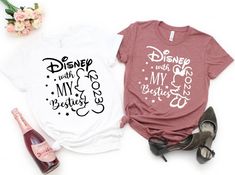 Disney With My Bestie Shirt Disney Shirt Mickey Shirt - Etsy Friends Disney Trip Shirts, Disney Valentines Shirts, Best Friends Disney Shirts, Disney Besties Shirts, Bestie Disney Outfits, Best Friend Disney Shirts, Disney Best Friend Shirts, Matching Disney Outfits, My First Disney Trip Shirt