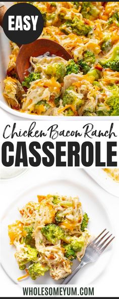 Chicken Bacon Ranch Casserole Recipe Low Carb Chicken Ranch Casserole, Chicken Ranch Bake Casserole Recipes, Keto Chicken Bacon Ranch Casserole With Broccoli, Kept Casserole, Cheesy Bacon Ranch Shredded Chicken, Low Carb Chicken Ranch Bake, Low Carb Suppers For Family, Low Carb Chicken Bacon Ranch Casserole, Chicken Broccoli Bacon Ranch Casserole