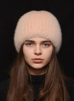 Fur Mink Hat For Women Style Winter Elegant Warm Knitted 100% Real Fur Mink Hats Classic One-size Winter Hats, Casual Winter Cloche Hat One Size, Winter Hat With Short Brim, Beige Winter Hat With Flat Brim, Classic Winter Hat One Size Fits Most, Beige One Size Hat For Winter, One Size Beige Hat For Winter, Winter Flat Brim Cloche Hat, One Size Short Brim Beanie For Winter