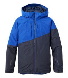 Built with snowsports enthusiast in mind, our waterproof, insulated jacket is packed with mountain-ready features to keep you warm, dry and comfortable wherever the snow takes you. Slightly Fitted. Best with heavyweight layer. Center back length: Regular 31", Tall 33". Falls at hip. Shell: 100% recycled polyester. Insulation: 100% recycled polyester. Lining: 100% nylon. Machine wash and dry. Ventilation: Underarm zips for extra ventilation during intense activities Insulation: 133-gram PrimaLoft Insulated Outerwear For Ski Season, Weatherproof Outerwear For Ski Season, Windproof Nylon Skiing Outerwear, Blue Outerwear For Ski Season And Outdoor Activities, Blue Outerwear For Ski Season Outdoor Activities, Windproof Nylon Outerwear For Skiing, Nylon Outerwear For Ski Season, Waterproof Nylon Outerwear For Skiing, Insulated Blue Outerwear For Outdoor Activities