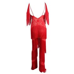 Red Fringe Jumpsuit sold by somethingshelikes on Storenvy Red Fitted V-neck Jumpsuit, Red V-neck Fitted Jumpsuit, Red Fitted V-neck Jumpsuits And Rompers, Red Stretch Backless Jumpsuit, Red Stretch Backless Jumpsuits And Rompers, Fringe Jumpsuit, Red Fringe, Flapper Dress, Ballet