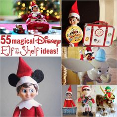 there are pictures of elfs and toys in this collage with the words, 5 magic christmas gifts for the shelf ideas