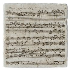 an old sheet with music notes on it