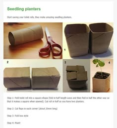 instructions for how to make a paper planter