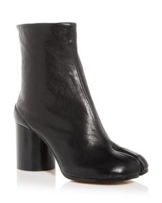 Maison Margiela Women's Tabi Split Toe Block Heel Booties Shoes Booties, Black Booties, Block Heels, Split, Pick Up, In Store, Buy Online, Heels, Boots