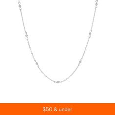 in stock Classic Silver Station Necklace, Pearl Chain Necklace, Pearl Chain, Silver Tone, Chain Necklace, Pick Up, In Store, Buy Online, Chain