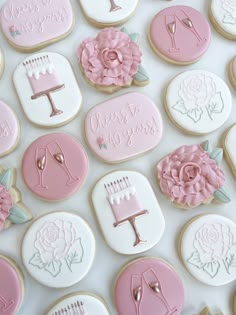 Floral cookies, muted pinks, 40th birthday Womens Birthday Cookies Decorated, 40th Birthday Party Cookies, 50th Bday Cookies Women, Aesthetic Birthday Cookies, 40 And Fabulous Cookies, Birthday Cookies Women, 40th Birthday Cookies Decorated