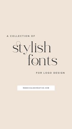 a collection of stylish fonts for logo design - cover / packshot