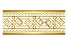 a gold and white pattern on a white background