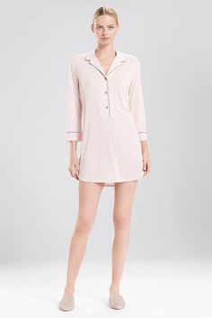 Natori Shangri-La Sleepshirt Caftan Tunic, Luxury Sleepwear, Josie Natori, Silk Lace, Shangri La, Sleepwear & Loungewear, Sleep Shirt, Night Shirt