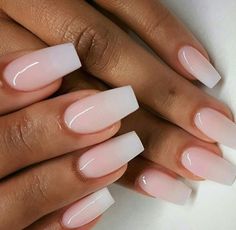 Ombre Nail, Ombre Acrylic Nails, Pink Nail, Pretty Acrylic Nails, Chic Nails, My Nails, Short Acrylic Nails