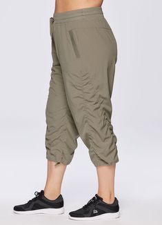 Stretch out in style with our relaxed fit Plus Lumen Lightweight Capri Pant. Lightweight stretch woven fabric allows you to move without restriction, while moisture wicking properties help it to dry quickly to keep you dry and comfortable. Sizable pockets provide convenient on-the-go storage, and an elastic waistband and drawstrings at the waist and leg openings allow for a more customized fit. These best selling relaxed fit capri pants are just the ticket no manner what the activity. Available Woven Fabric, Capri, Capri Pants, Relaxed Fit, Pants, Fabric