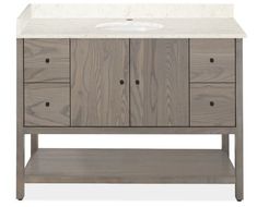 an image of a bathroom vanity with drawers and a marble counter top on white background