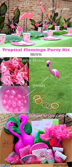 Flamingo First Birthday Party, Tropical Flamingo Birthday Party, Flamingo Party Food, Rio Party, Pinwheel Party, Birthday Flamingo, First Birthday Party Favor, Pinwheels Party