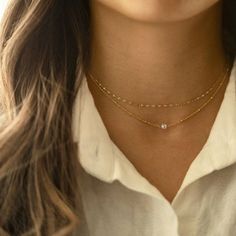 Pearl Choker Necklace, Dainty Silver Choker, Layered Choker, Beaded Choker Layer this dainty .925 Sterling Silver choker or wear alone for a minimal look. We love this necklace styled with a casual t-shirt or a plunging neckline. MEASUREMENTS & MATERIALS - .925 Sterling Silver / 14K Gold Vermeil / 14k Rose Gold - BEAD CHAIN Width 2 mm - Chain Length 12 in (30.4 cm) + 3 in (7.6 cm) extension - Hypoallergenic, lead & nickel free - Handcrafted in NYC To shop more Choker Necklaces: https://w Layer Necklaces, Elegant Choker, Choker Necklace Gold, Simple Choker, Layered Choker Necklace, Gold Necklace Simple, Dainty Choker, Layered Chokers, Dainty Gold Necklace