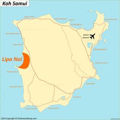 Lipa Noi Location On The Samui Map