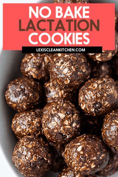 All new moms need an easy-to-make snack, and these No Bake Lactation "Cookies" are it! These chocolate energy bites are packed with ingredients said to help support a mother's milk supply, and are so chocolatey and delicious. Made with cocoa powder and nut butter, they're nutrient-dense and perfect to make-ahead of time. Lactation Bites, Chocolate Energy Bites, Chocolate No Bake, Mother's Milk, Easy To Make Snacks, Bite Size Snacks, Eviction Notice