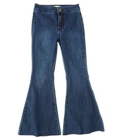 From Chelsea and Violet&#x2C; these jeans featureStretch denimFlared legTwo plain back pocketsCotton/polyester/rayon/spandexMachine wash; tumble dryImported. Trendy Stretch Jeans, High Waist Denim Jeans, Western Clothes, Denim Flares, Dillard's, Event Dresses, Girls Jeans, Western Outfits, Bell Bottom Jeans