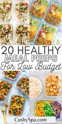 20 healthy meal preps for low budget meals