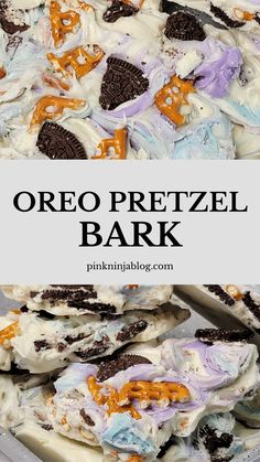 oreo pretzel bark is an easy dessert recipe