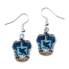 Harry Potter Silver Plated Earrings Ravenclaw - Excellent Pick Ravenclaw Gifts, Carte Harry Potter, Harry Potter Kostüm, Ravenclaw Crest, Raven Claw, Harry Potter Earrings, Harry Potter Cards, Harry Potter Charms, Harry Potter Jewelry