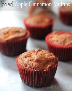 several muffins sitting on top of a table