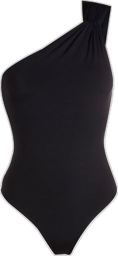 One Shoulder Top With Built-in Bra And Stretch, Seamless Fitted Sleeveless One Shoulder Top, Fitted Seamless One Shoulder Sleeveless Top, Fitted Seamless Sleeveless One Shoulder Top, Summer One-shoulder Elastane Top, Elegant One-shoulder Stretch Bodysuit, Stretch Elastane One Shoulder Top, Black Stretch One-shoulder Sleeveless Top, Black Stretch Sleeveless One Shoulder Top