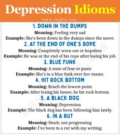 Depression Idioms English Vibes, Expanding Vocabulary, Speaking Cards, Writing Prompts For Writers, English Vocab