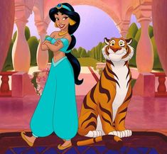 snow white and the tiger from disney's animated movie