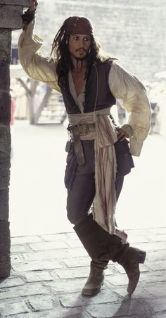 a man dressed as captain jack sparrow