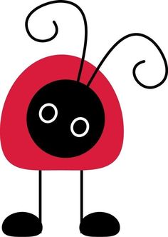 a red and black bug with two eyes