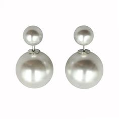 PRICES MAY VARY. Material: High-quality pearls, 925 sterling silver, hypoallergenic, nickel-free, lead-free, cadmium-free, safe for sensitive ears, suitable for everyday wear. Design: Elegant and versatile double sided pearl stud earring can be worn two ways. Suitable for various occasions, such as parties, weddings, anniversaries, proms, or as a thoughtful gift for your loved ones. Size: The earrings measure approximately 24mm The pearl stud earrings come with a beautiful jewerly bag, making th Silver Hypoallergenic Pearl Earrings For Party, Hypoallergenic Silver Pearl Earrings For Party, Silver Minimalist Pierced Pearl Earrings, Pierced Silver Pearl Earrings, Silver Hypoallergenic Pearl Drop Earrings, White Nickel-free Pearl Earrings For Formal Occasions, Classic Nickel-free Silver Pearl Earrings, Jewerly Bag, Double Pearl Earrings