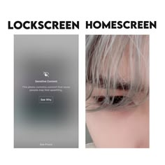 a poster with the words lockscreen homescreen and an image of a woman's face