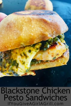 pesto chicken sandwich on the griddle Griddle Sandwich Recipes, Chicken Sandwich Blackstone, Blackstone Sandwiches, Blackstone Chicken Sandwich, Blackstone Chicken Parmesan Sandwich, Blackstone Grill Chicken Sandwich, Flat Grill Outdoor Recipes, Chicken Tortellini Blackstone